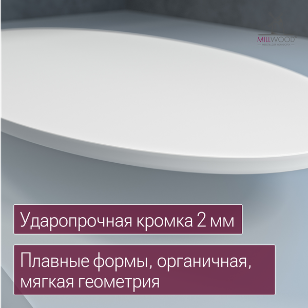 Купить Столешница для стола Millwood овальная 1600х1000х36 / 51783_b_1 в Бобруйске