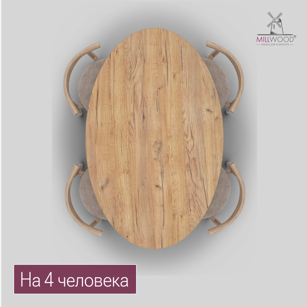 Купить Столешница для стола Millwood овальная 1600х1000х36 / 51783_z_4 в Бобруйске