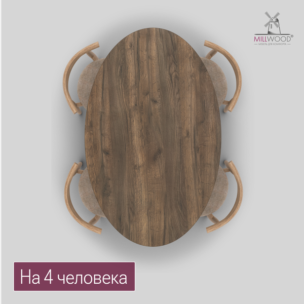 Купить Столешница для стола Millwood овальная 1600х1000х36 / 51783_t_5 в Бобруйске