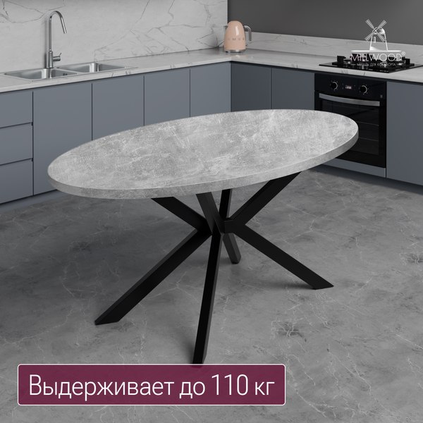 Купить Столешница для стола Millwood овальная 1800х1000х36 / 51778_bet_2 в Могилеве