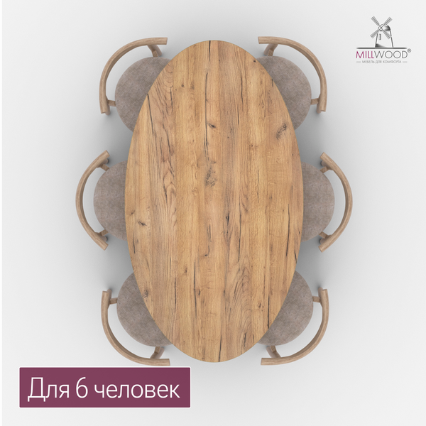 Купить Столешница для стола Millwood овальная 1800х1000х36 / 51778_z_4 в Молодечно