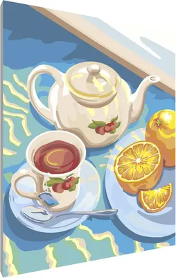 

Картина по номерам, Апельсиновое чаепитие / PL-00010