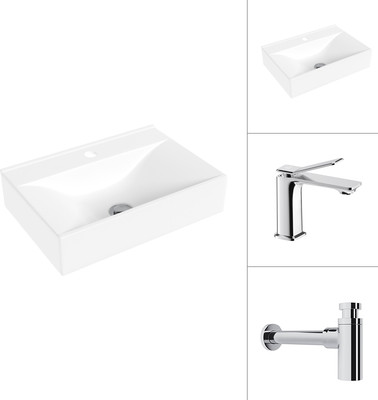 

Умывальник со смесителем, 21855 + Allure 21C618С с сифоном 21635CH