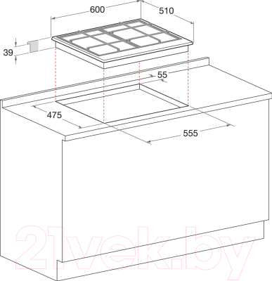 Газовая варочная панель Hotpoint 7HPCN 640T (AN) R/HA