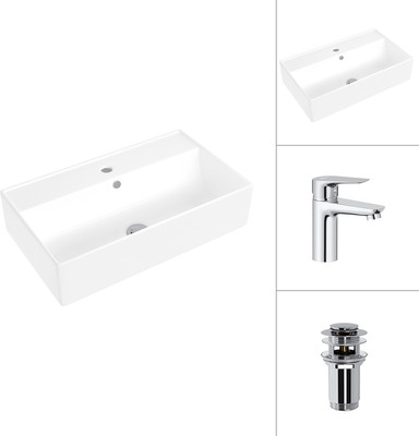 

Умывальник со смесителем, 21855 + Awe 21CK128C с донным клапаном 21190CH