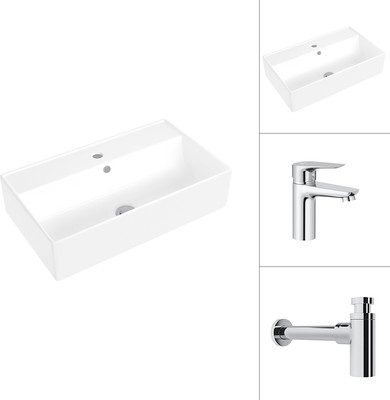 

Умывальник со смесителем, 21855 + Awe 21CK128C с сифоном 21635CH