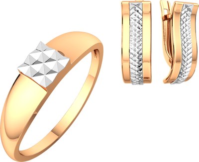 

Комплект ювелирных украшений из розового золота, 200326.14K.R р.17, 300209.14K.R