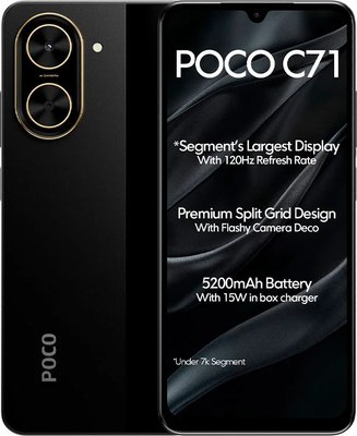 Смартфон POCO C71 3GB/64GB (черный) -