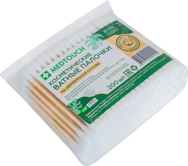 Ватные палочки Medicalfort Medtouch Деревянные (200шт)