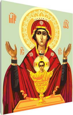 

Картина по номерам, Чудотворная икона Неупиваемая чаша / PL-00166