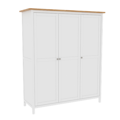 Шкаф ММЦ Кантри 30 (белый лак/браун) -