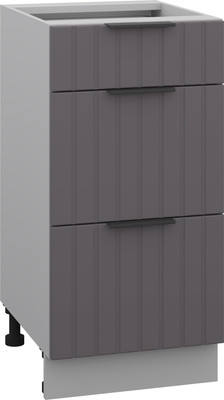 Шкаф-стол кухонный Arvento Корнелия Анта-плюс НШ40р3ш без столешницы (графит софт) - 