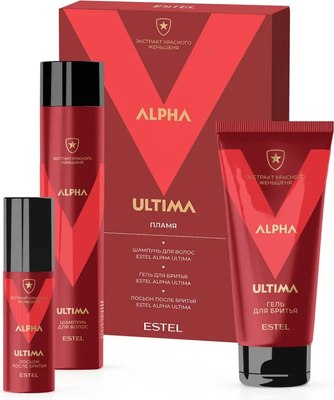 

Набор косметики для тела и волос, Alpha Ultima Шампун+Гель для бритья+Лосьон после бритья