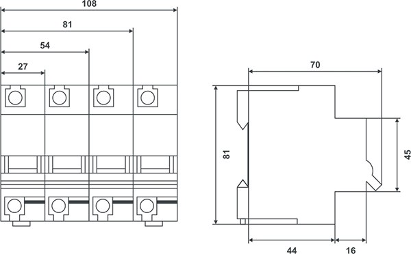 Выключатель автоматический Wilderness DAW2-125 3P 50A х-ка C 10kA (R) / DAW2-125-3-C050