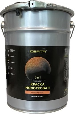 Краска Certa Молотковая 3в1 (10кг, шоколад) - 