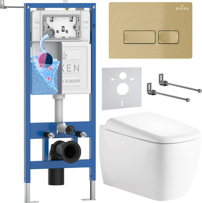 

Унитаз подвесной с инсталляцией, StounFix Dual Fresh 968506