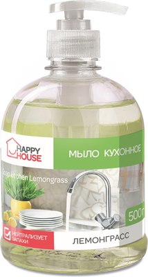 Мыло жидкое Happy House Кухонное Лемонграсс (500г) - 