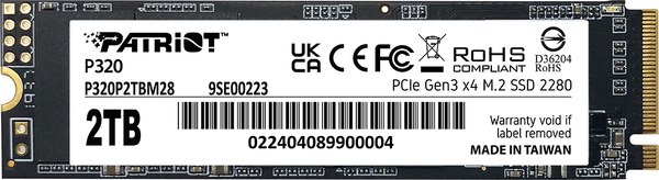 SSD диск Patriot P320 2TB (P320P2TBM28)
