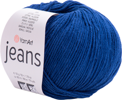 

Пряжа для вязания, Jeans 55% хлопок, 45% полиакрил / 54
