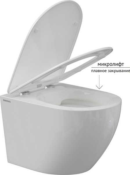 Купить Унитаз подвесной Berges OKUS с сиденьем Slim SO в Барановичах