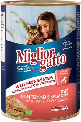 

Влажный корм для кошек, Gatto Паштет с лососем и тунцом
