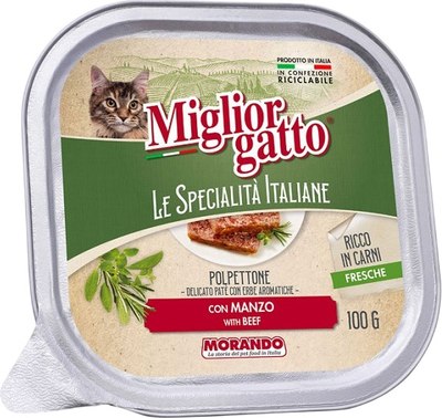 

Влажный корм для кошек, Le Specialita Italiane Паштет с говядиной