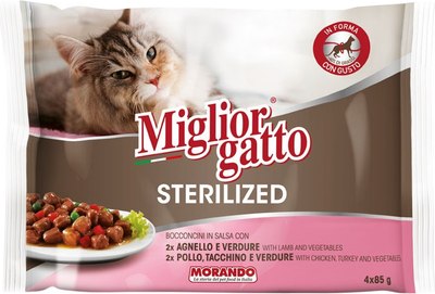 

Влажный корм для кошек, Sterilized Кусочки в соусе