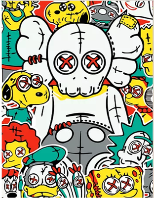 

Картина по номерам, Kaws Cartoons / PL-00325