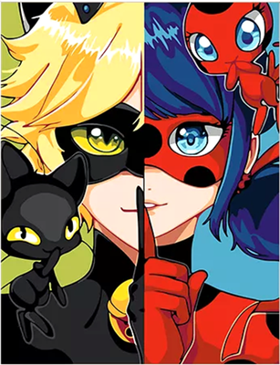 

Картина по номерам, Кот Нуар и Леди Баг / PL-00323