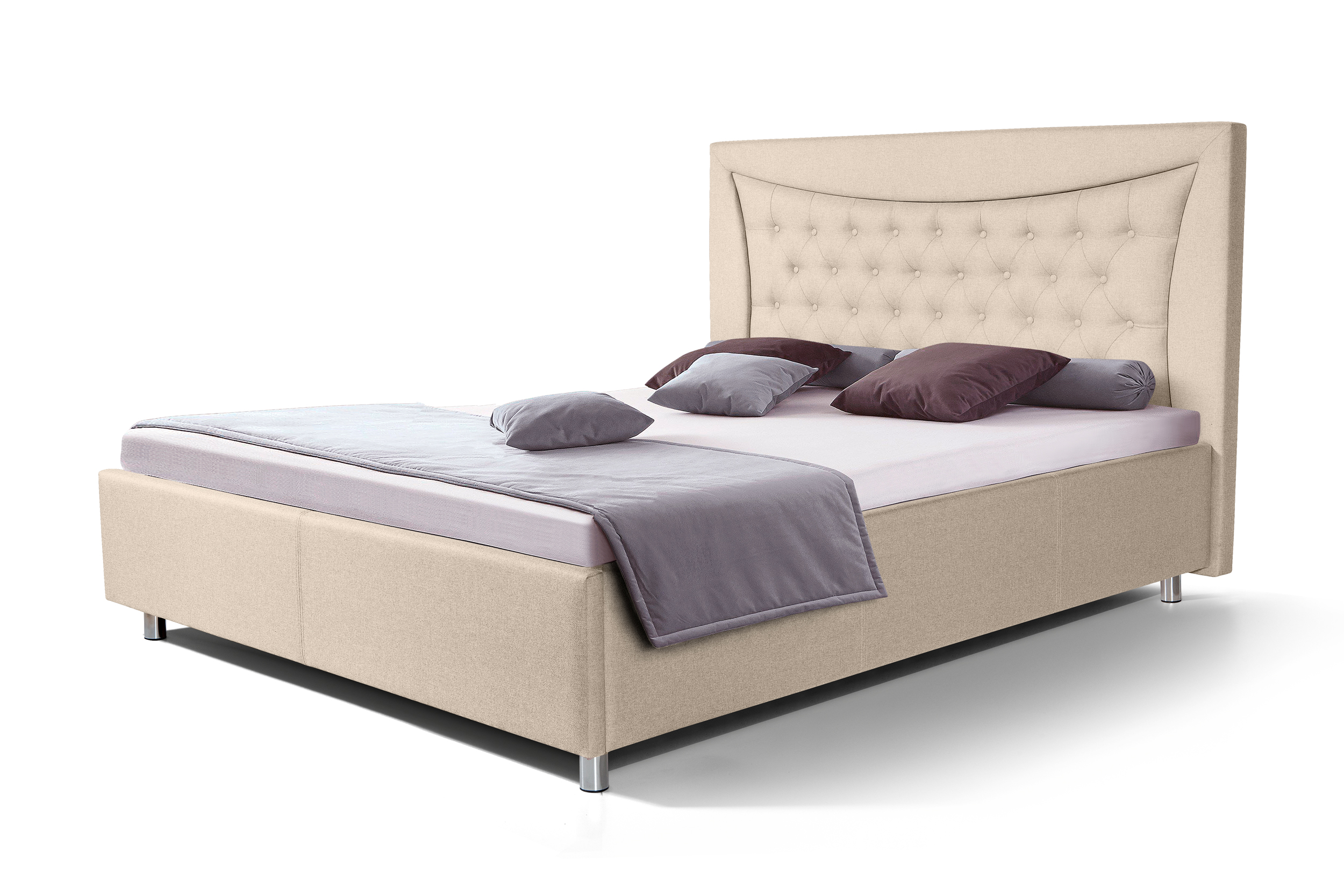 Двуспальная кровать ФорестДекоГрупп Марта 1 140x200 с ПМ (Veluta Lux 1)