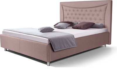 Двуспальная кровать ФорестДекоГрупп Марта 1 140x200 без ПМ (Veluta Lux 37) - 