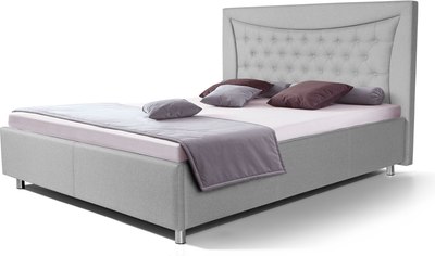 Двуспальная кровать ФорестДекоГрупп Марта 1 140x200 без ПМ (Veluta Lux 51) - 