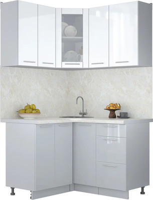 

Кухонный гарнитур, Мила Пластик 1.2x1.3