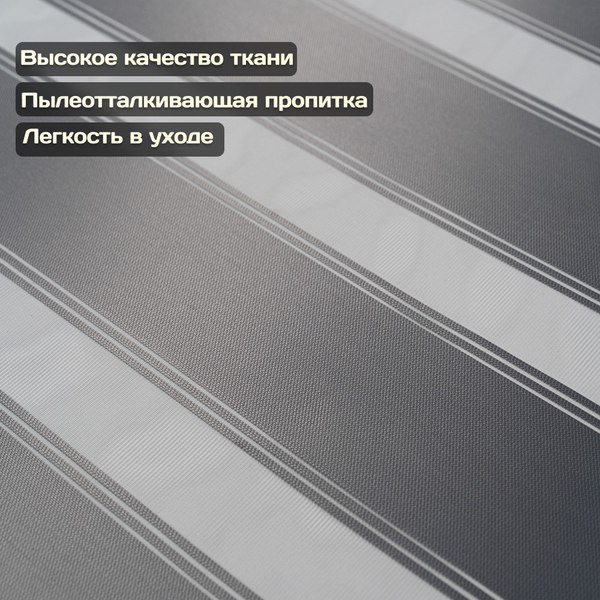 Рулонная штора Sundays Home Лайнс 48х160 с 2-мя направляющими LM-15 150см (светло-серый)