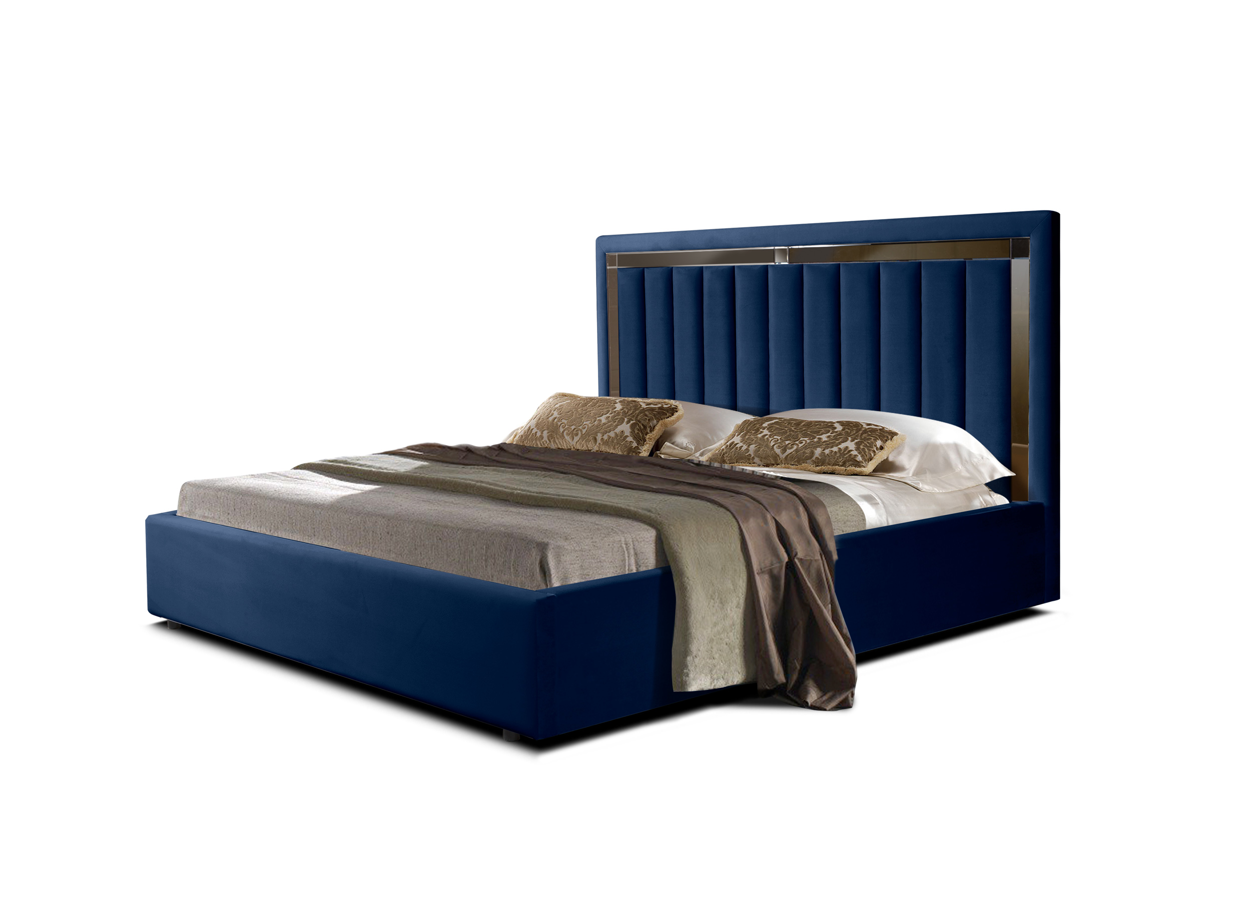 Двуспальная кровать ФорестДекоГрупп Софи 1 160x200 без ПМ (Veluta Lux 26)