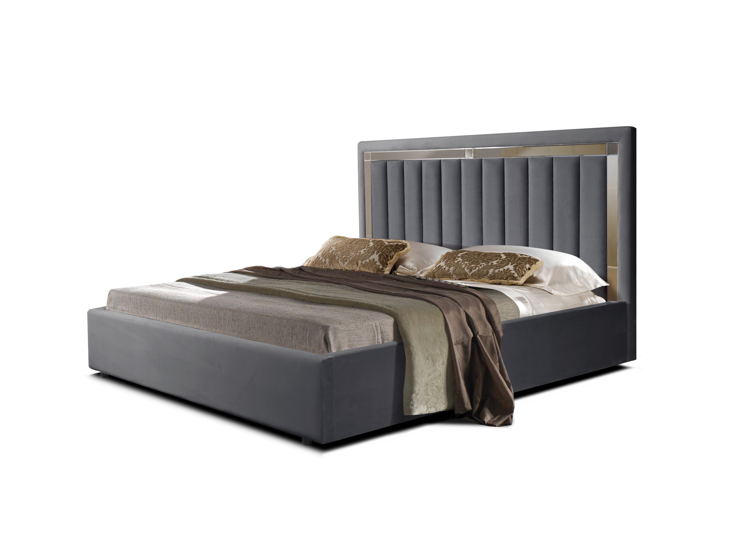 Двуспальная кровать ФорестДекоГрупп Софи 1 160x200 без ПМ (Veluta Lux 32)