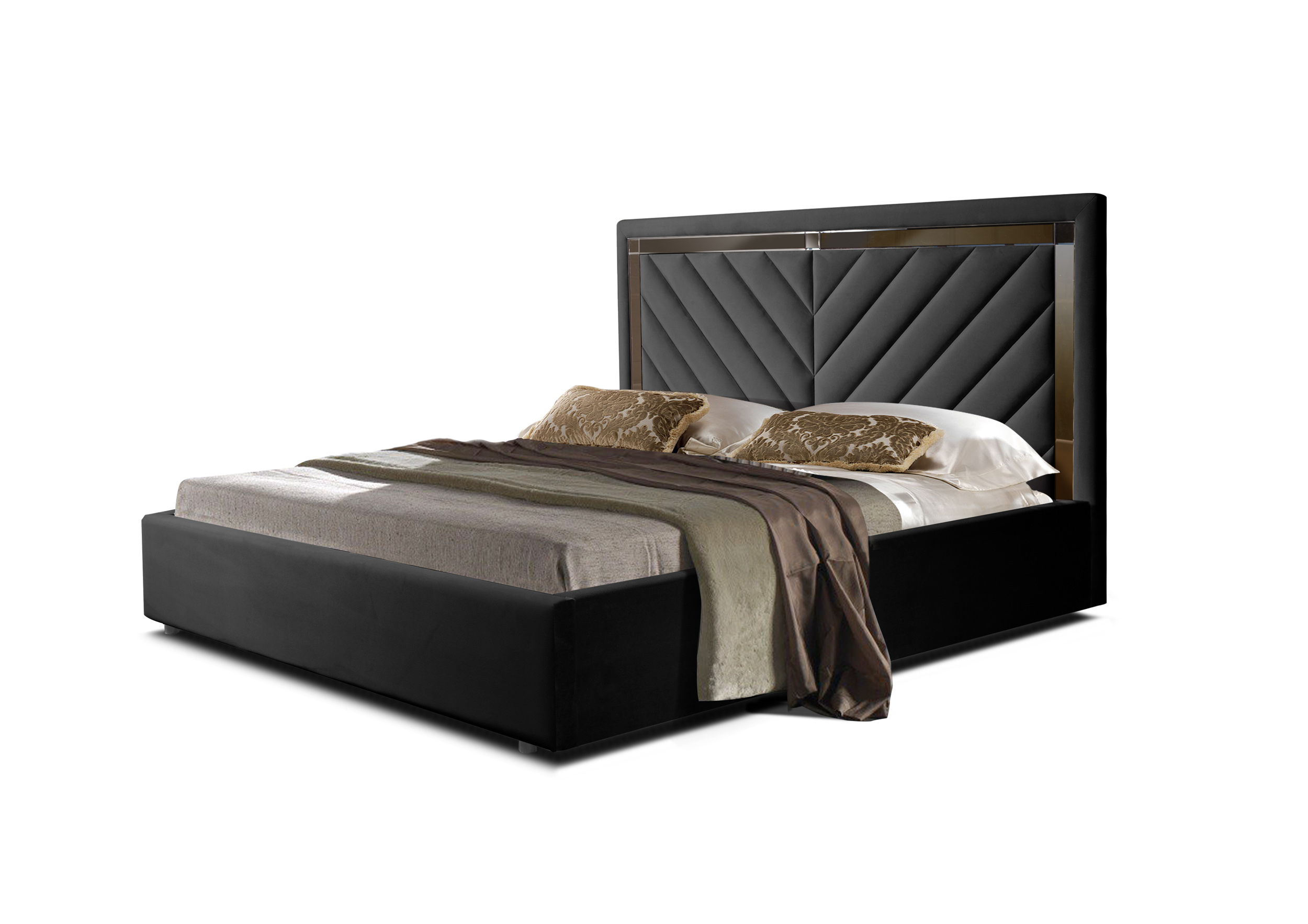 Двуспальная кровать ФорестДекоГрупп Софи 4 160x200 без ПМ (Veluta Lux 34)