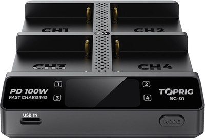 Зарядное устройство для аккумулятора для камеры Accsoon Toprig BC01 4-Bay NP-F / 32848 - 