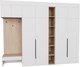 Секция в прихожую Рэйгрупп Рэй P245-B11-3-EBE В11-3 (дуб элисон/белый премиум) - 