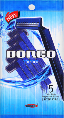 Изображение товара Набор бритвенных станков Dorco Одноразовый 2 лезвия (5шт)