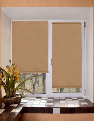 Рулонная штора Lm Decor Симпл Блэкаут LM 68-05 130x170 (бежевый)