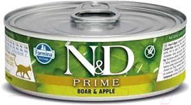 Влажный корм для кошек Farmina N&D Cat Prime Boar & Apple (80г)