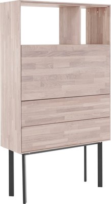 Тумба Dipriz Viby 850х1507H 2 ящ 1дверь / Д.20017.1 (белесый дуб) - 