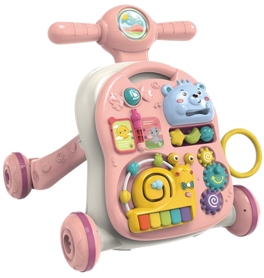 Ходунки-каталка Labalu Комфорт и интеллект для малышей 3 в 1 (розовый) - 