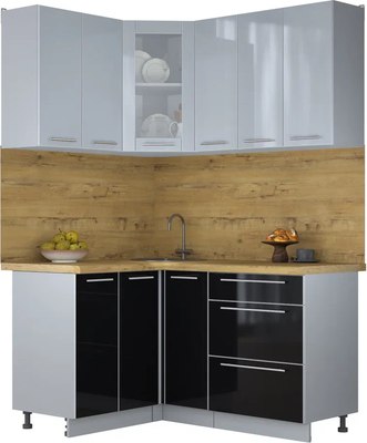 

Кухонный гарнитур, Мила Пластик 1.2x1.5