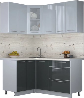 

Кухонный гарнитур, Мила Пластик 1.2x1.6