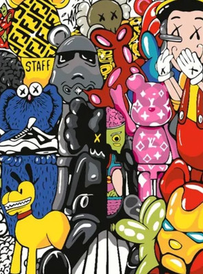 

Картина по номерам, Kaws Bearbrick / PL-00266