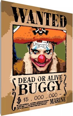 

Картина по номерам, One Piece. Wanted Buggy / PL-00221