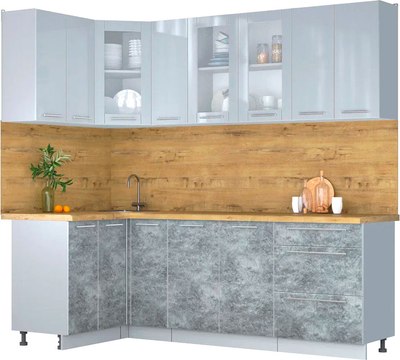

Кухонный гарнитур, Мила Пластик 1.2x2.3