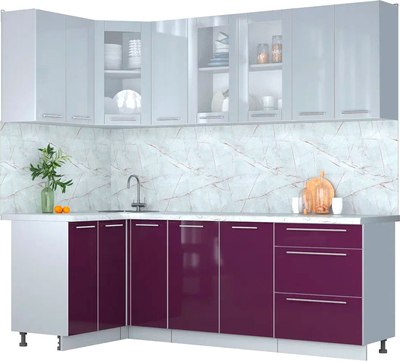 

Кухонный гарнитур, Мила Пластик 1.2x2.3